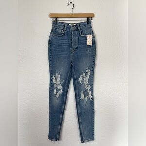 FREE PEOPLE Phoenix Distressed Skinny Jeans Size 26 NWT